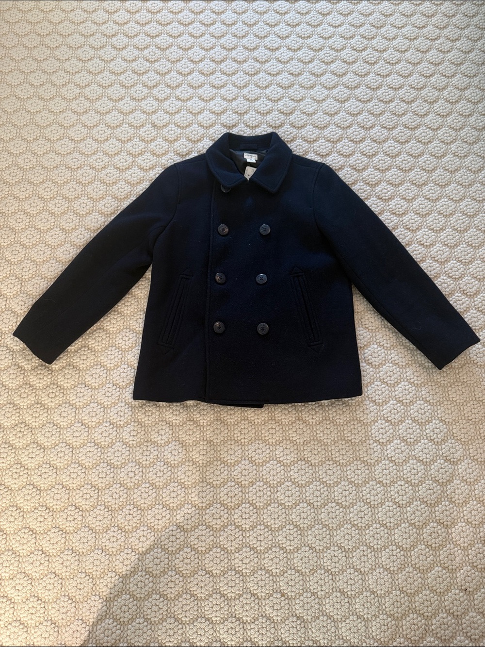 Brand New CrewCuts Kids Navy Double-Breasted Peacoat